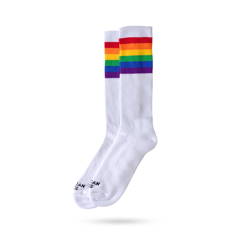 MID HIGH - WHITE RAINBOW- CHAUSSETTES