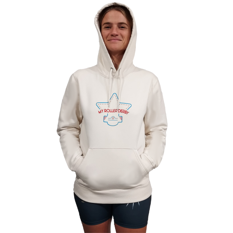 SWEAT-SHIRT CAPUCHE OFF WHITE- MYROLLERDERBY