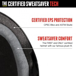 TRIPLE 8 BLACK GLITTER - Certified Sweatsaver VISIERE