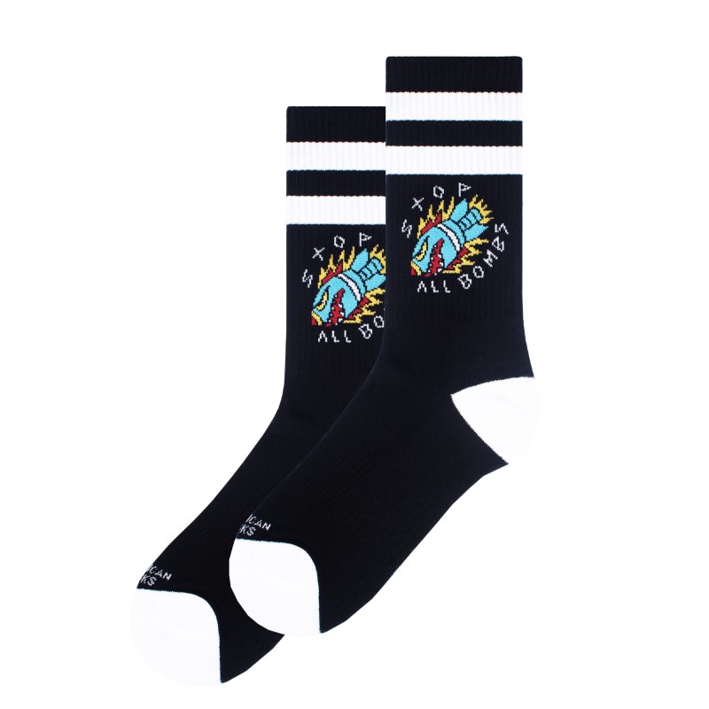 MID-HIGH - STOP ALL BOMBS - AMERICAN SOCKS