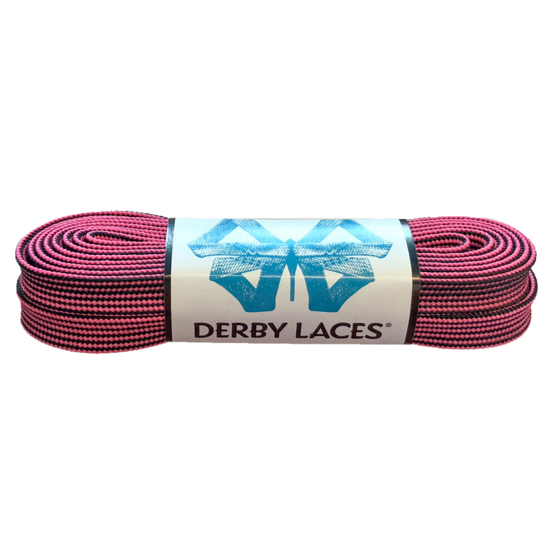 Black and Hot Pink Stripe - DERBY LACES